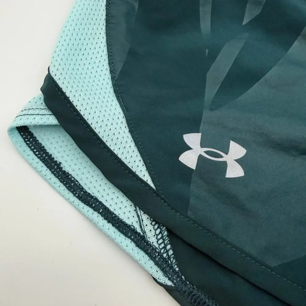 Under Armour Green Loose Coupe HeatGear Women’s lined Shorts sz XL Workout GYM